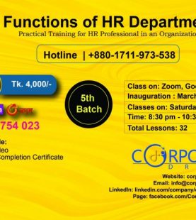 Practical training on ” Functions of HR Department”- Batch-05
